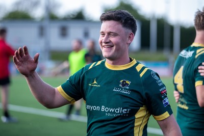 100525 - Nant Conwy v Bethesda - North Wales Division 1 Cup Final - Nant Conwy players celebrate at full time