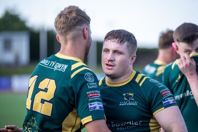 100525 - Nant Conwy v Bethesda - North Wales Division 1 Cup Final - Nant Conwy players celebrate at full time