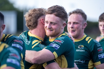 100525 - Nant Conwy v Bethesda - North Wales Division 1 Cup Final - Nant Conwy players celebrate at full time