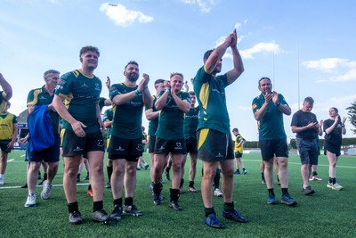 100525 - Nant Conwy v Bethesda - North Wales Division 1 Cup Final - Nant Conwy players celebrate at full time