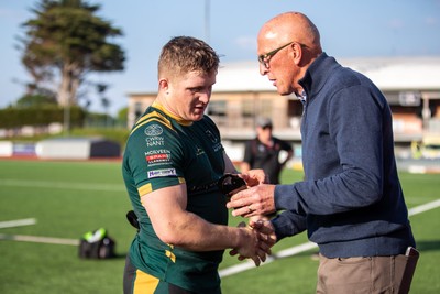 100525 - Nant Conwy v Bethesda - North Wales Division 1 Cup Final - Sam Hughes receives his Seren y Gem award