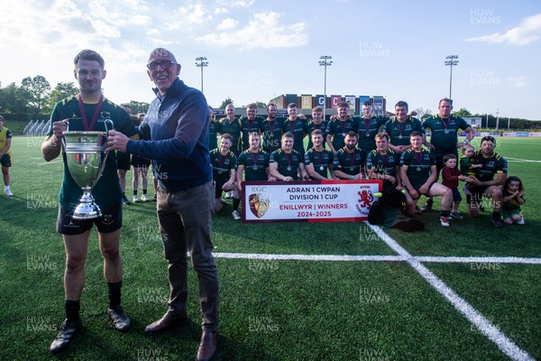 100525 - Nant Conwy v Bethesda - North Wales Division 1 Cup Final - Caron Davies receives the Cup