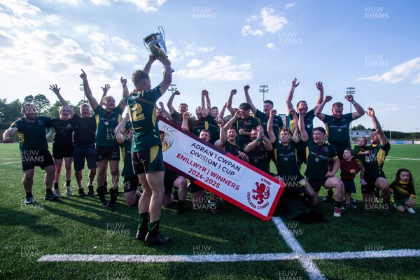 100525 - Nant Conwy v Bethesda - North Wales Division 1 Cup Final - Caron Davies lifts the Cup
