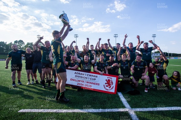 100525 - Nant Conwy v Bethesda - North Wales Division 1 Cup Final - Caron Davies lifts the Cup