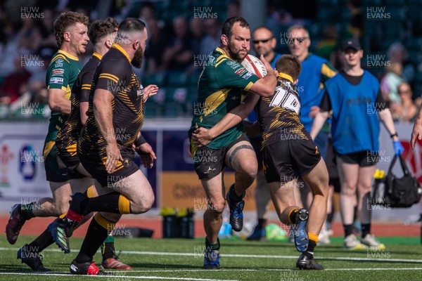 100525 - Nant Conwy v Bethesda - North Wales Division 1 Cup Final - Carwyn Ellis of Nant Conwy carries the ball