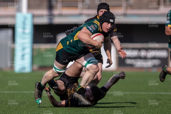 100525 - Nant Conwy v Bethesda - North Wales Division 1 Cup Final - Sam Hughes drives forwards with the ball