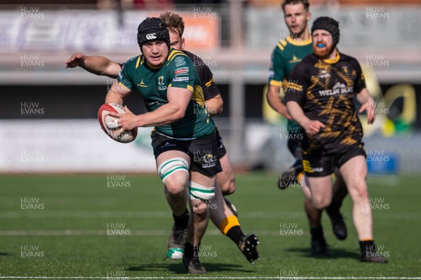 100525 - Nant Conwy v Bethesda - North Wales Division 1 Cup Final - Sam Hughes drives forwards with the ball