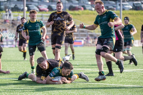 100525 - Nant Conwy v Bethesda - North Wales Division 1 Cup Final - Rhydian Jones scores another try for Nant Conwy