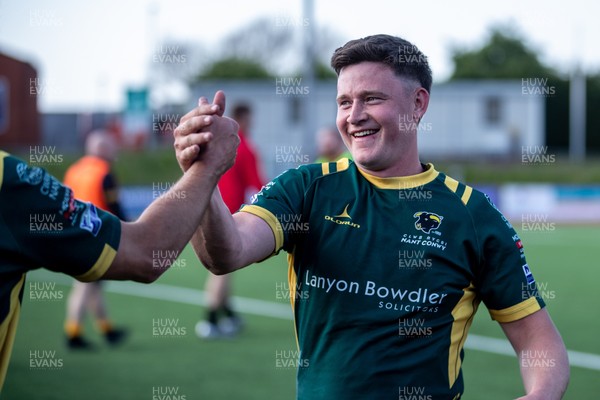 100525 - Nant Conwy v Bethesda - North Wales Division 1 Cup Final - Nant Conwy players celebrate at full time