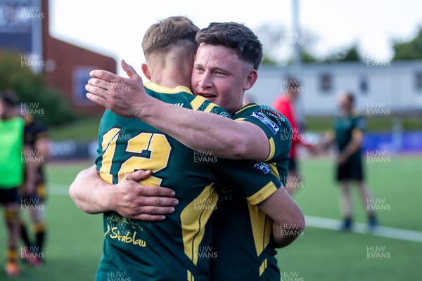 100525 - Nant Conwy v Bethesda - North Wales Division 1 Cup Final - Nant Conwy players celebrate at full time