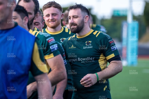 100525 - Nant Conwy v Bethesda - North Wales Division 1 Cup Final - Nant Conwy players celebrate at full time