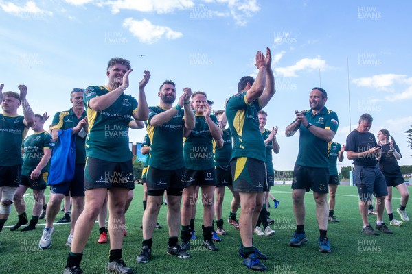 100525 - Nant Conwy v Bethesda - North Wales Division 1 Cup Final - Nant Conwy players celebrate at full time