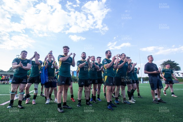 100525 - Nant Conwy v Bethesda - North Wales Division 1 Cup Final - Nant Conwy players celebrate at full time