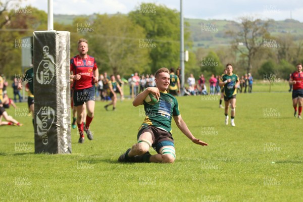 120518 - Nany Conwy v Llangefni - WRU National Division 1 North -  Gethin Vaughan scores a try