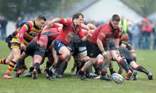 020515 - Nantyglo v Brynmawr - SWALEC League 2 East - Nantyglo's Thomas Sparey goes for loose ball