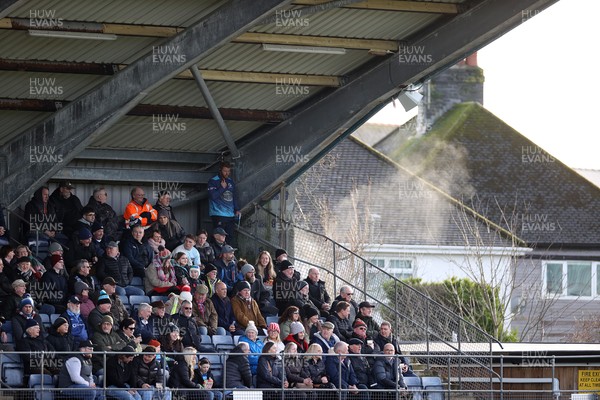 100126 - Narberth v Pontypridd RFC - WRU Premiership - Fans watch the game