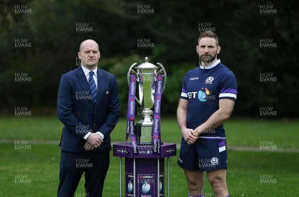 240118 - Natwest 6 Nations Launch - Scotland's Head Coach Gregor Townsend and Captain John Barclay