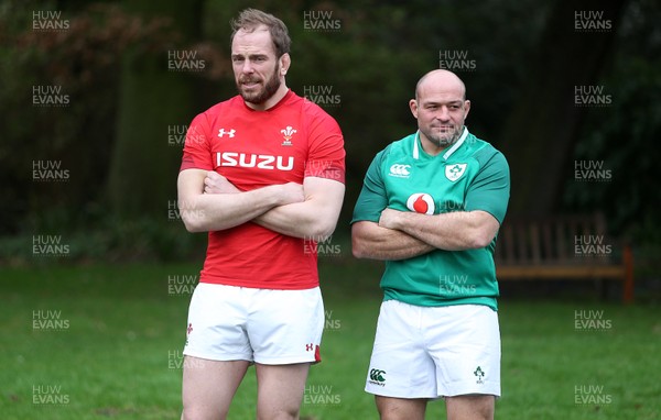 240118 - Natwest 6 Nations Launch - Wales Captain Alun Wyn Jones and Ireland's Rory Best