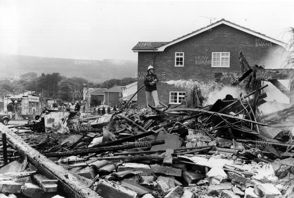 230687 - Picture shows the scene at Neath after a house was destroyed by two explosions