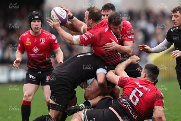 261223 - Neath RFC v Aberavon RFC, Indigo Group Welsh Premiership - Rowan Jenkins of Aberavon releases the ball as he is tackled