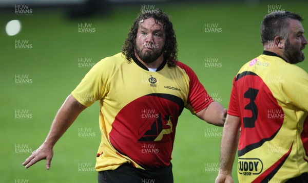 240812 - Neath RFC v Adam Jones Invitation XV, Adam Jones Testimonial Match - Adam Jones in action during his Testimonial Match