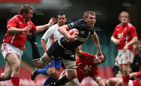 09.05.09 - Llanelli v Neath, SWALEC Cup Final -  Neaths Haydn Pugh is brought down 