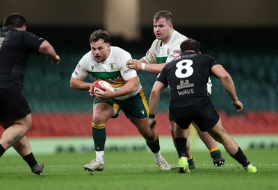 120426 - Neath v Merthyr - Mens Premiership Cup Final - Ellis Shipp of Merthyr