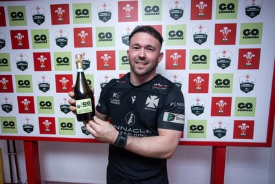 120426 - Neath v Merthyr - Mens Premiership Cup Final - Player of the match Ben Williams