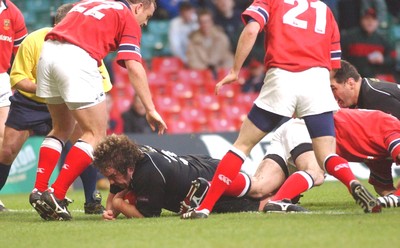 010203 - Neath v Munster - Celtic League Final -  Neath's Adam Jones scores a try