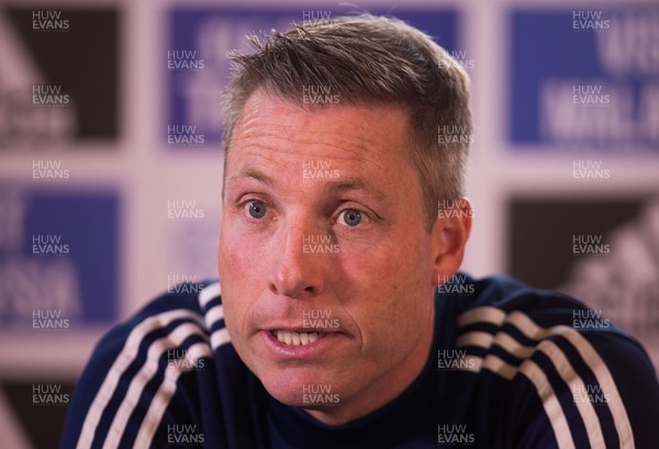181119 - Cardiff City press conference - Cardiff City new manager Neil Harris speaks to the media at press conference to announce his appointment