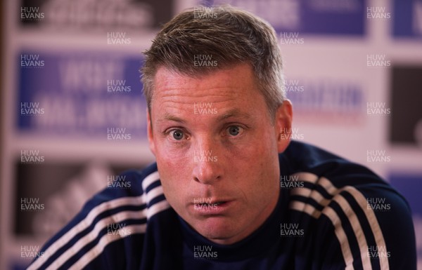 181119 - Cardiff City press conference - Cardiff City new manager Neil Harris speaks to the media at press conference to announce his appointment