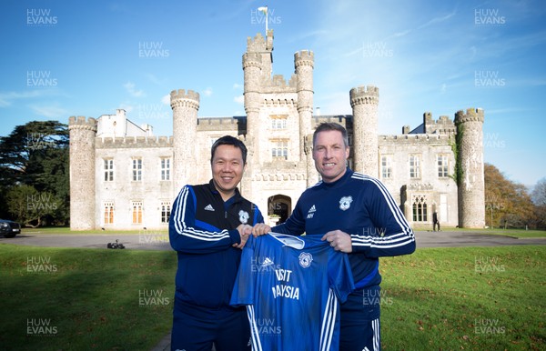 181119 - Cardiff City press conference - Cardiff City new manager Neil Harris with Chief Executive Ken Choo at photocall to announce his appointment