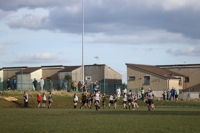 010325 - Nelson Nomads v Aberdare Athletic - WRU Athletic Mid District Division A - General View of a grass roots rugby game