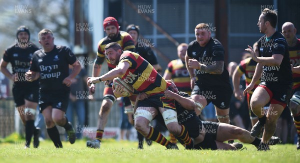 050518 - WRU National Leagues Division 1 East - Nelson v Brynmawr - Adam Lane of Brynmawr tackled just before the try line