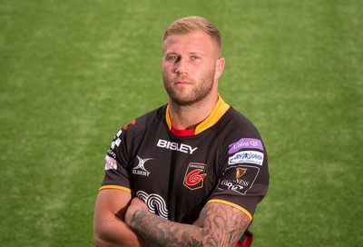 240518 - New Dragons Signings - New Dragons signing Ross Moriarty at Rodney Parade
