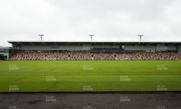 140817 - Rodney Parade Pitch Installation - The completed new pitch at Rodney Parade
