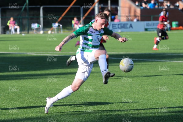 150721 The New Saints v Glentoran, UEFA Europa Conference League First Qualifying Round Second Leg - Declan McManus of The New Saints plays the ball clear