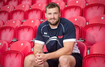 160715 - New Scarlets signing Morgan Allen at the Parc y Scarlets, Llanelli