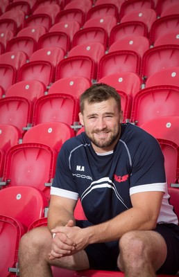 160715 - New Scarlets signing Morgan Allen at the Parc y Scarlets, Llanelli