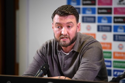 241125 - CEO Tom Gorringe speaks in a press conference after Vitor Matos is announced as new Swansea City Head Coach the Swanseacom Stadium 