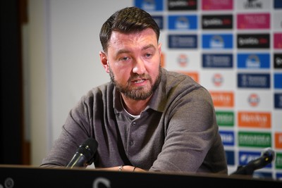 241125 - CEO Tom Gorringe speaks in a press conference after Vitor Matos is announced as new Swansea City Head Coach the Swanseacom Stadium 