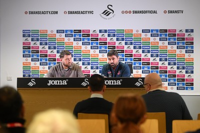 241125 - Vitor Matos is announced as new Swansea City Head Coach (Right) with CEO Tom Gorringe (Left) at the Swanseacom Stadium 