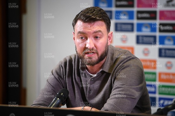 241125 - CEO Tom Gorringe speaks in a press conference after Vitor Matos is announced as new Swansea City Head Coach the Swanseacom Stadium 