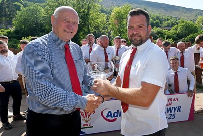170525 - New Tredegar League Presentation - Admiral National League 6 East A - New Tredegar Captain, Craig Thomas is presented the trophy