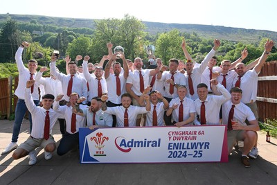 170525 - New Tredegar League Presentation - Admiral National League 6 East A - New Tredegar Celebrate lifting the trophy