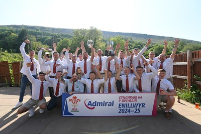 170525 - New Tredegar League Presentation - Admiral National League 6 East A - New Tredegar Celebrate lifting the trophy