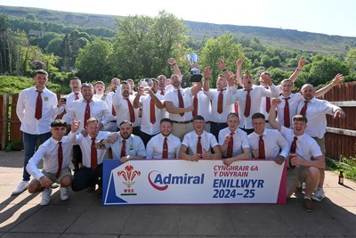 170525 - New Tredegar League Presentation - Admiral National League 6 East A - New Tredegar Celebrate lifting the trophy