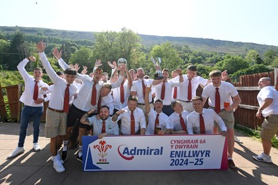 170525 - New Tredegar League Presentation - Admiral National League 6 East A - New Tredegar Celebrate lifting the trophy