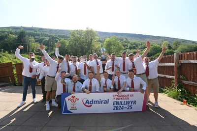 170525 - New Tredegar League Presentation - Admiral National League 6 East A - New Tredegar Celebrate lifting the trophy