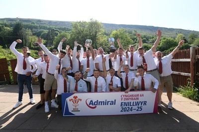 170525 - New Tredegar League Presentation - Admiral National League 6 East A - New Tredegar Celebrate lifting the trophy